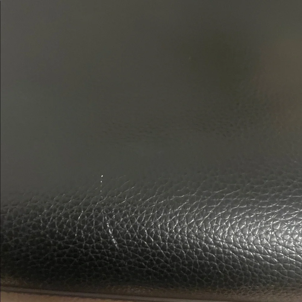 Coach Black Leather Tote Bag with Red Interior